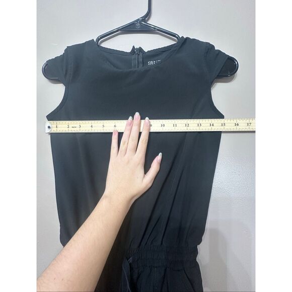 NWOT Albion Cap Sleeve Wrinkle Free Black Jumpsuit Romper One Piece Women's S - Picture 8 of 13